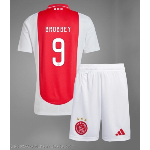 Ajax Brian Brobbey #9 Maglia Gara Casa Repliche 2024-25 Bambino Maniche Corte Ajax Brian Brobbey #9 Maglia Gara Casa Repliche 2024-25 Bambino Maniche Corte